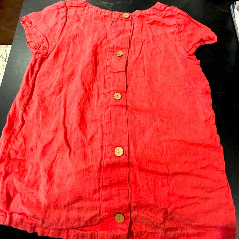 C&C California salmon color Blouse 100% linen
